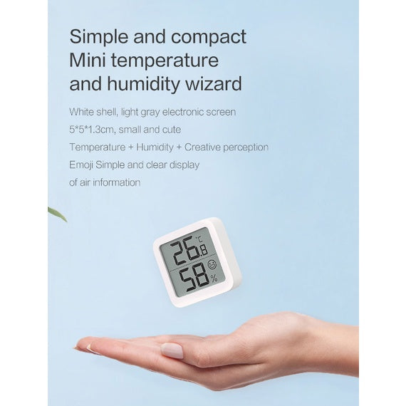 Miiiw Mute Temperature Humidity Clock Digital Hygrometer Alarm Clock Indoor Thermometer Humidity Monitor Home