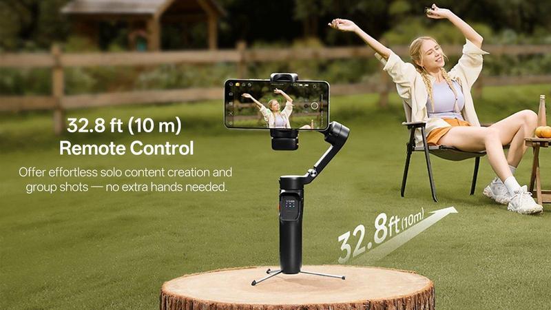 Hohem iSteady V3 Ultra 3-Axis Palm Smartphone Gimbal AI Visual Tracking w/ Selfie Stick