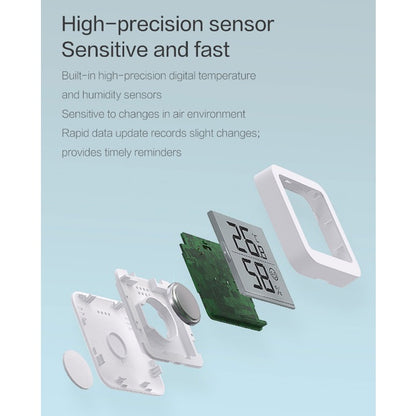 Miiiw Mute Temperature Humidity Clock Digital Hygrometer Alarm Clock Indoor Thermometer Humidity Monitor Home