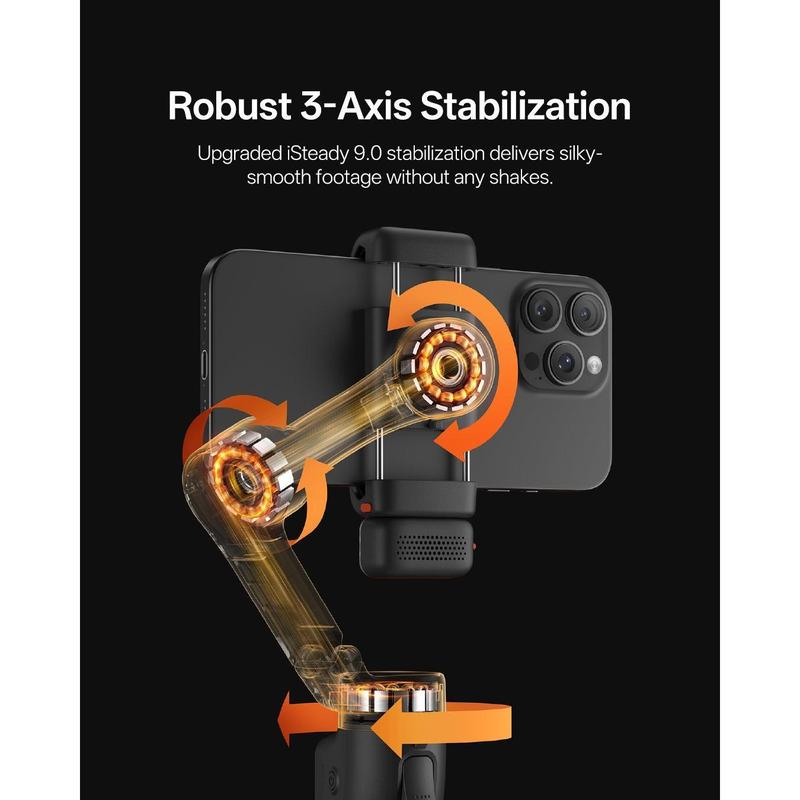 Hohem iSteady V3 Ultra 3-Axis Palm Smartphone Gimbal AI Visual Tracking w/ Selfie Stick