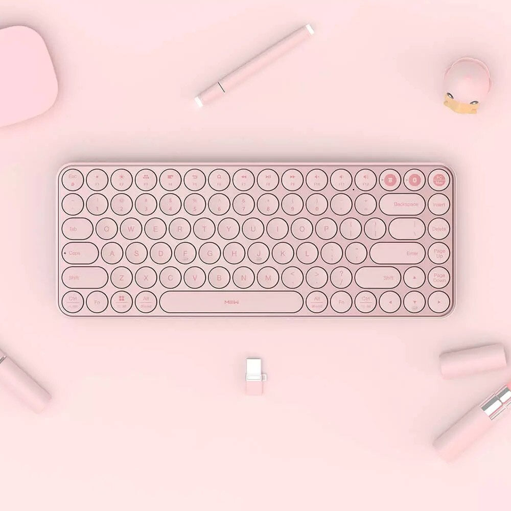 Youpin MIIIW Mini Bluetooth Dual Mode Keyboard 85 Keys 2.4GHz Multi System Wireless Keyboard For Computer Laptop Tablet