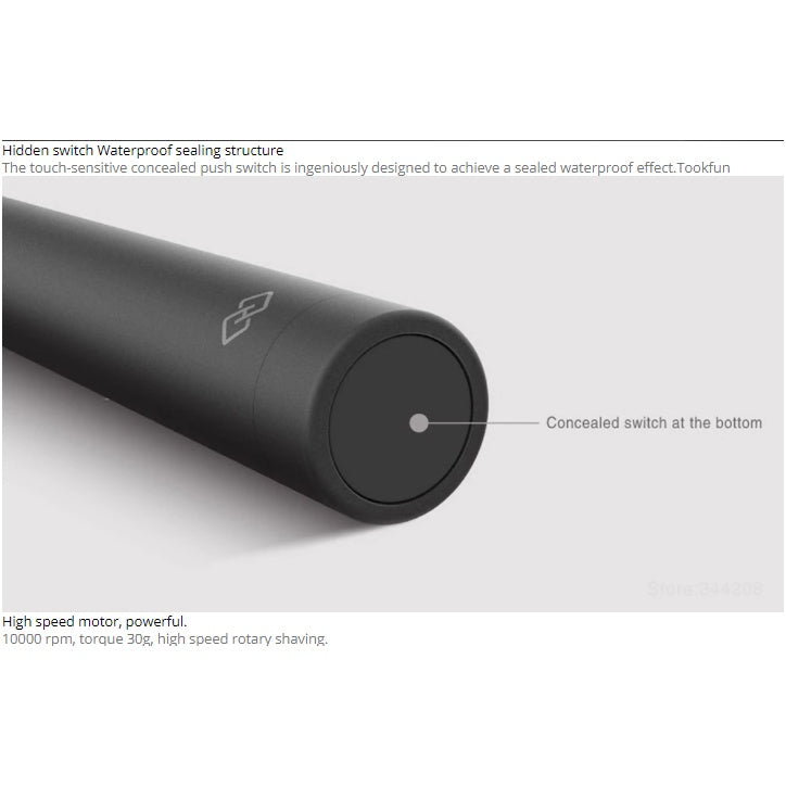 Huanxing Nose Hair Trimmer HN3 10000 RPM Battery-Operated Waterproof Painless Precision Tool Mini Electric Trimm