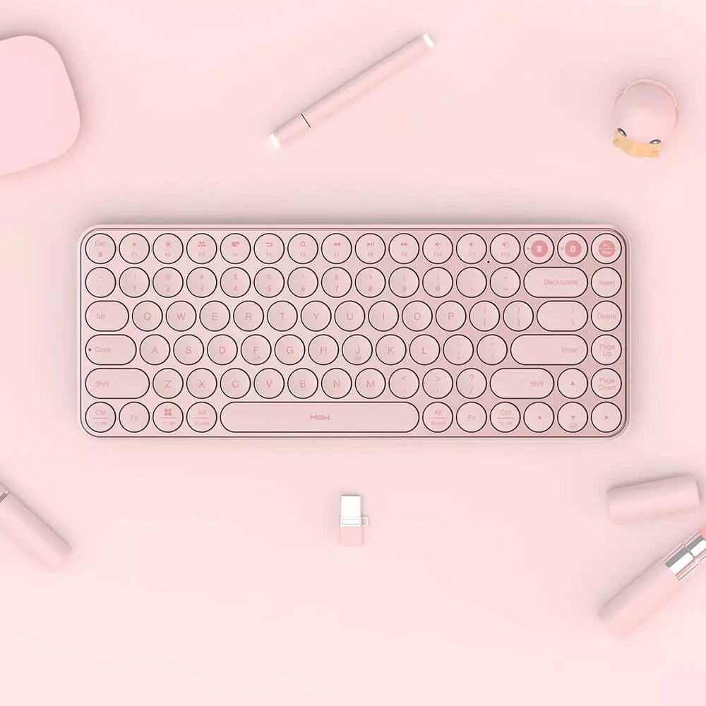 Youpin MIIIW Mini Bluetooth Dual Mode Keyboard 85 Keys 2.4GHz Multi System Wireless Keyboard For Computer Laptop Tablet
