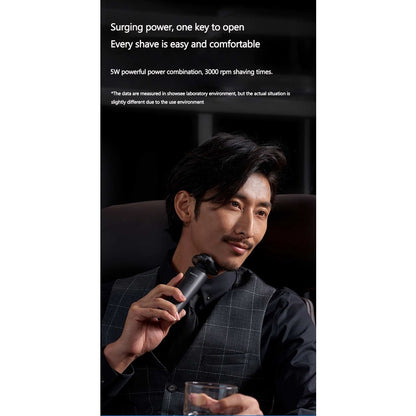 Showsee F303-BK Electric Shaver Men Dry Wet Shaver Floating Blade Razor IPX7 Waterproof Type-C Charging Beard Shaving