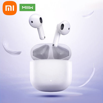MiiiW TWS Earphones Marshmallow Bluetooth headset Compatible White Ultra-small Body Comfortable In-ear 13mm Large Dynami
