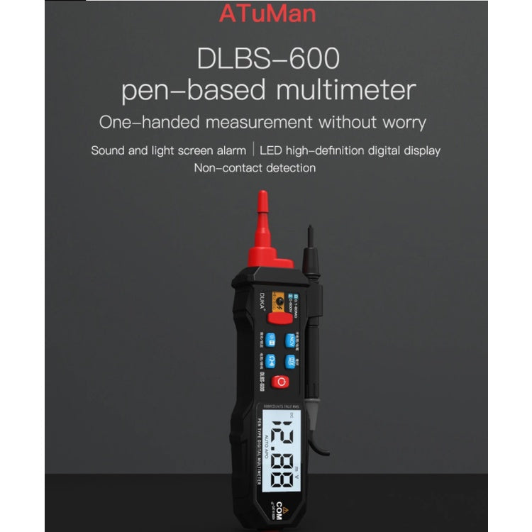 DUKA LCD Digital Multimeter Pen Esr Meter Testers Automotive Sound Light Alarm Detection Tester Meter High Precision