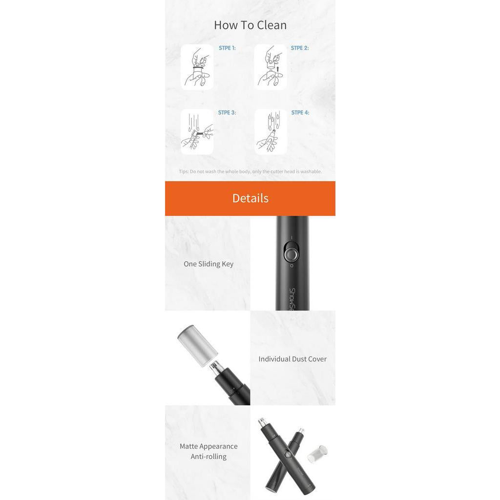 ShowSee Portable Electric Mini Nose trimmers