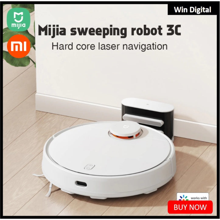 2024Version XIAOMI MIJIA Robot Vacuum Cleaner Mop 3C Mi Sweeping Mopping for Home Carpet Dust Cleaning with Smart Planne