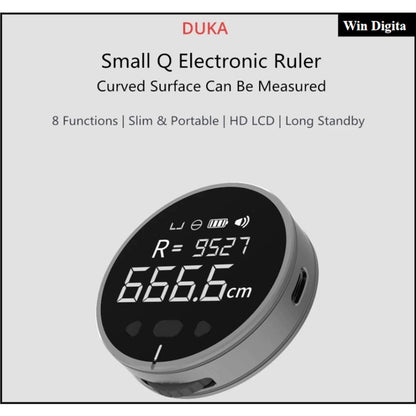 DUKA Electronic Ruler Rechargeable 8 Functions Rangefinder Portable HD LCD Screen Long Standby Digital display Ru