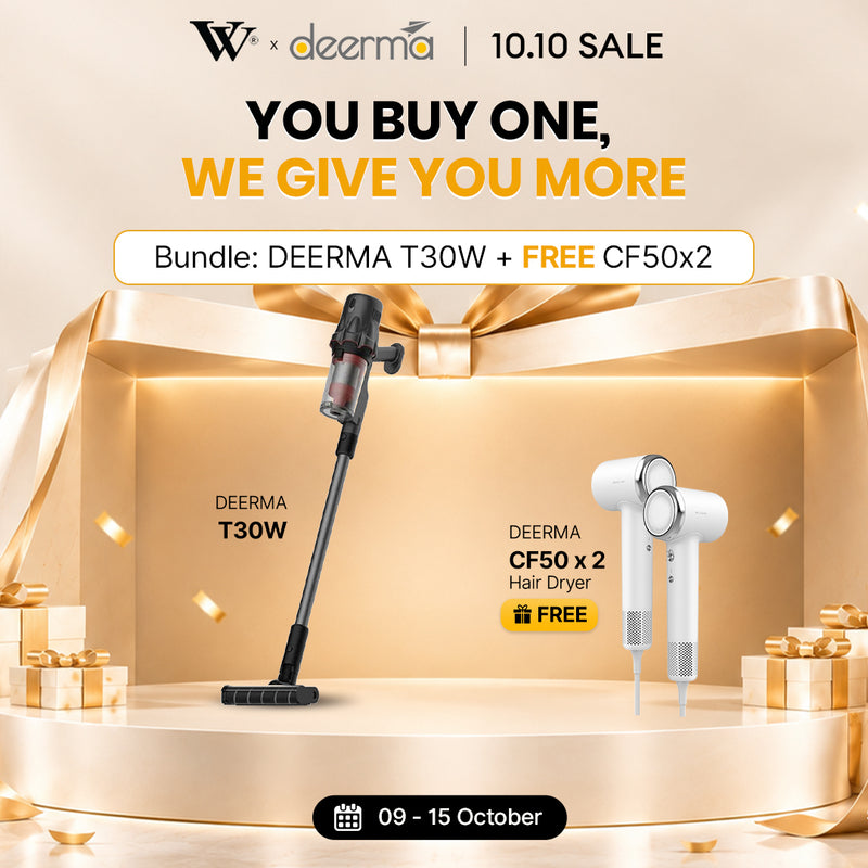 Exclusive 10.10 Bundle | Deerma T30W + FREE 2 CF50