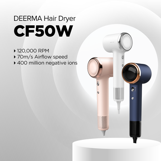Deerma Hair Dryer CF50 High-Speed Quick Drying Blower Negative Ion  White/Pink