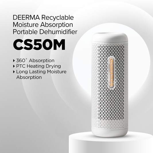 Deerma Mini Dehumidifier CS50M for with PTC Heating & 360° Moisture Absorption _ Recyclable drying