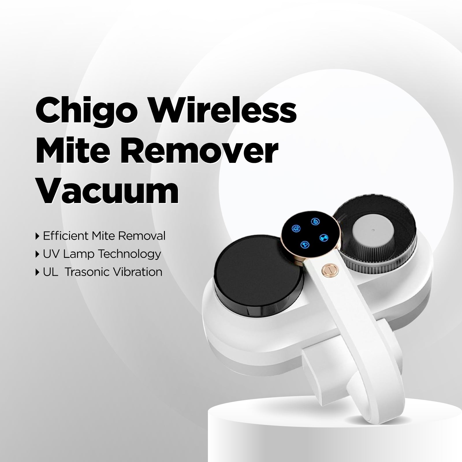 Chigo Double Wireless Mite Remover Multifunctional UV Lamp Bead Ultrasonic Double Beat Bed Vacuum Cleaner Mite Vacuum