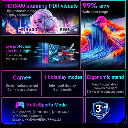 Titan Army 34" WQHD Ultra-Wide Curved Monitor, 200Hz High Refresh, 1500R Curve, 99% sRGB, Low Blue light