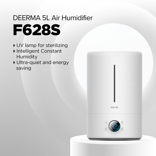 Deerma F628S 5L Air Humidifier Quiet Operation, Silent Ultrasonic, ABS Quality , LED Screen