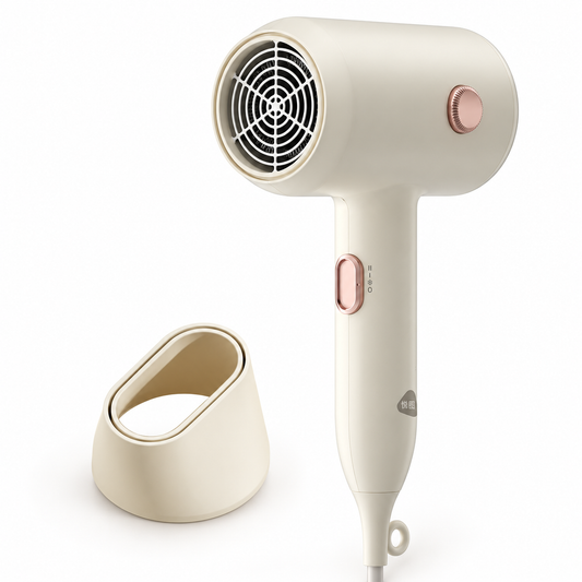 Enchen Hair Dryer Air 7 Beige  1800W one key switch hot and cold, Wind Speed Hair Car