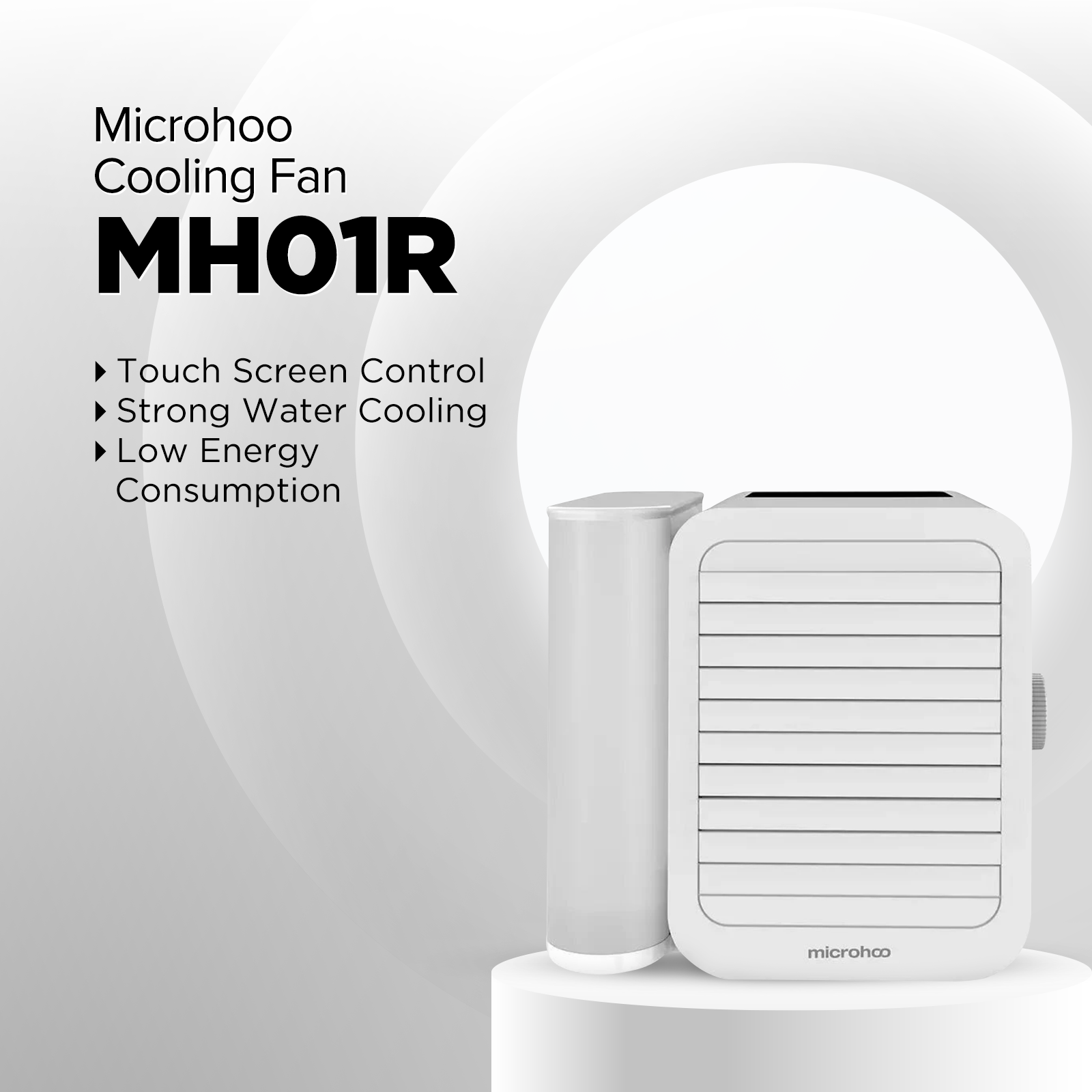 Microhoo Cooling Fan MH01R  3in1 Mini Air Conditioner Water Cooling Fan Portable USB Charging Personal Humidifier