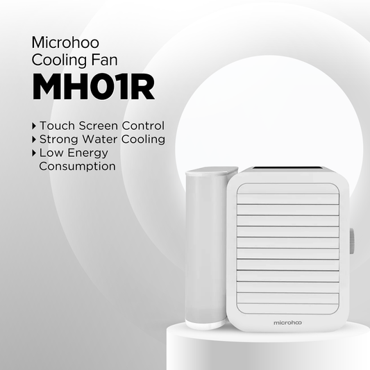 Microhoo Cooling Fan MH01R  3in1 Mini Air Conditioner Water Cooling Fan Portable USB Charging Personal Humidifier