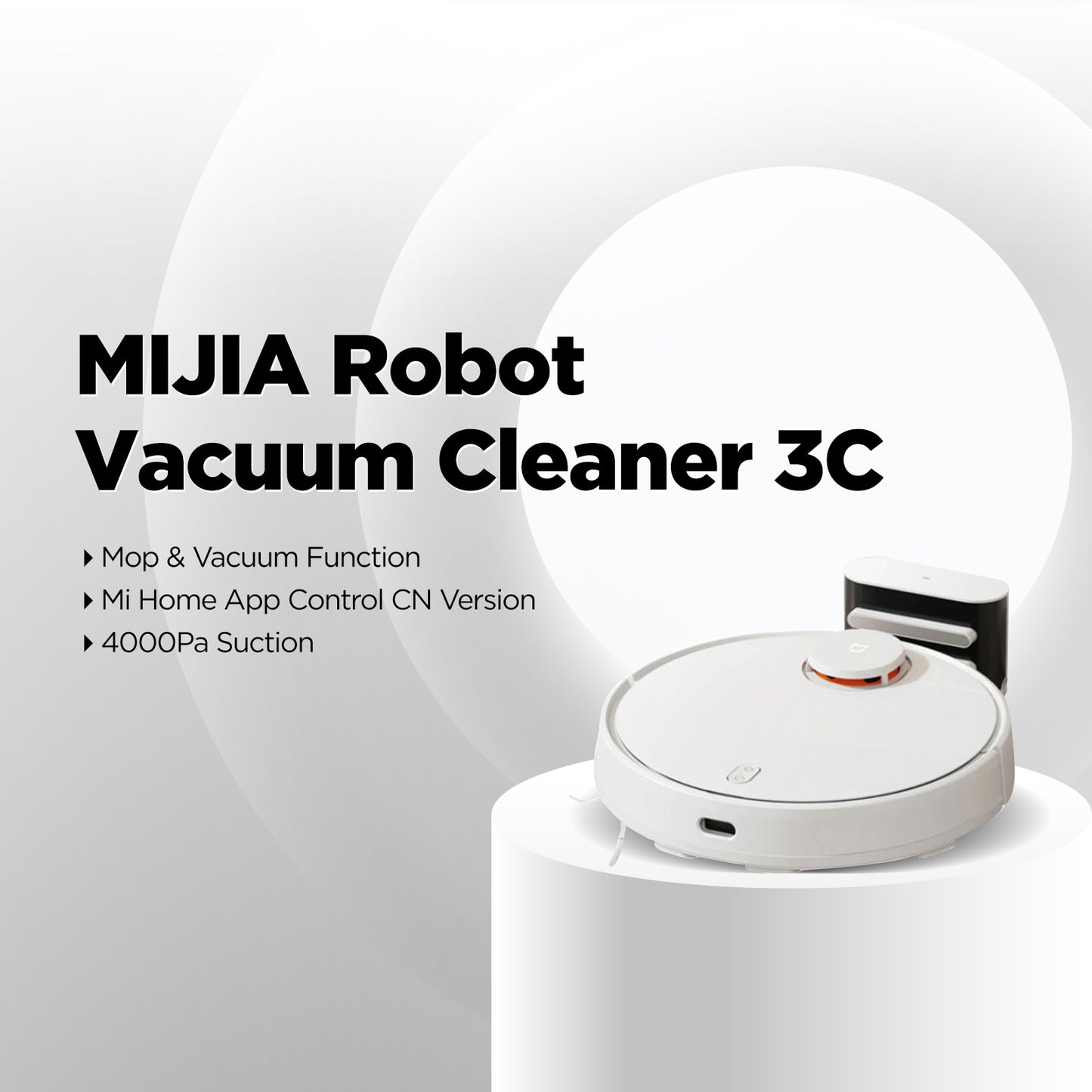 Xiaomi MIJIA Robot Vacuum Cleaner Mop 3C Mi Sweeping Mopping for Home Carpet Dust Cleaning with Smart Planne