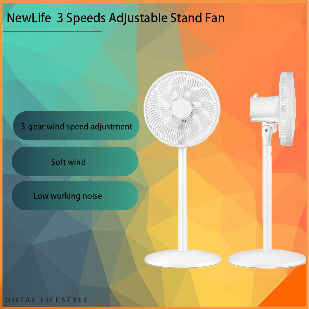 NewLife DLD-D17 Electric Stand Fan  Powerful Airflow,Three-Speed,Natural Wind,Silent Stand Fan