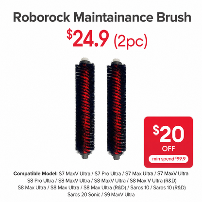 Maintainance Brush for Roborock S7 MaxV Ultra S7 Pro Ultra / S7 Max Ultra S7 Max Ultra S8 Pro Ultra / S8 Pro Ultra/saros 10/saros 10R&D/saros 20 sonic - SGD 24.90