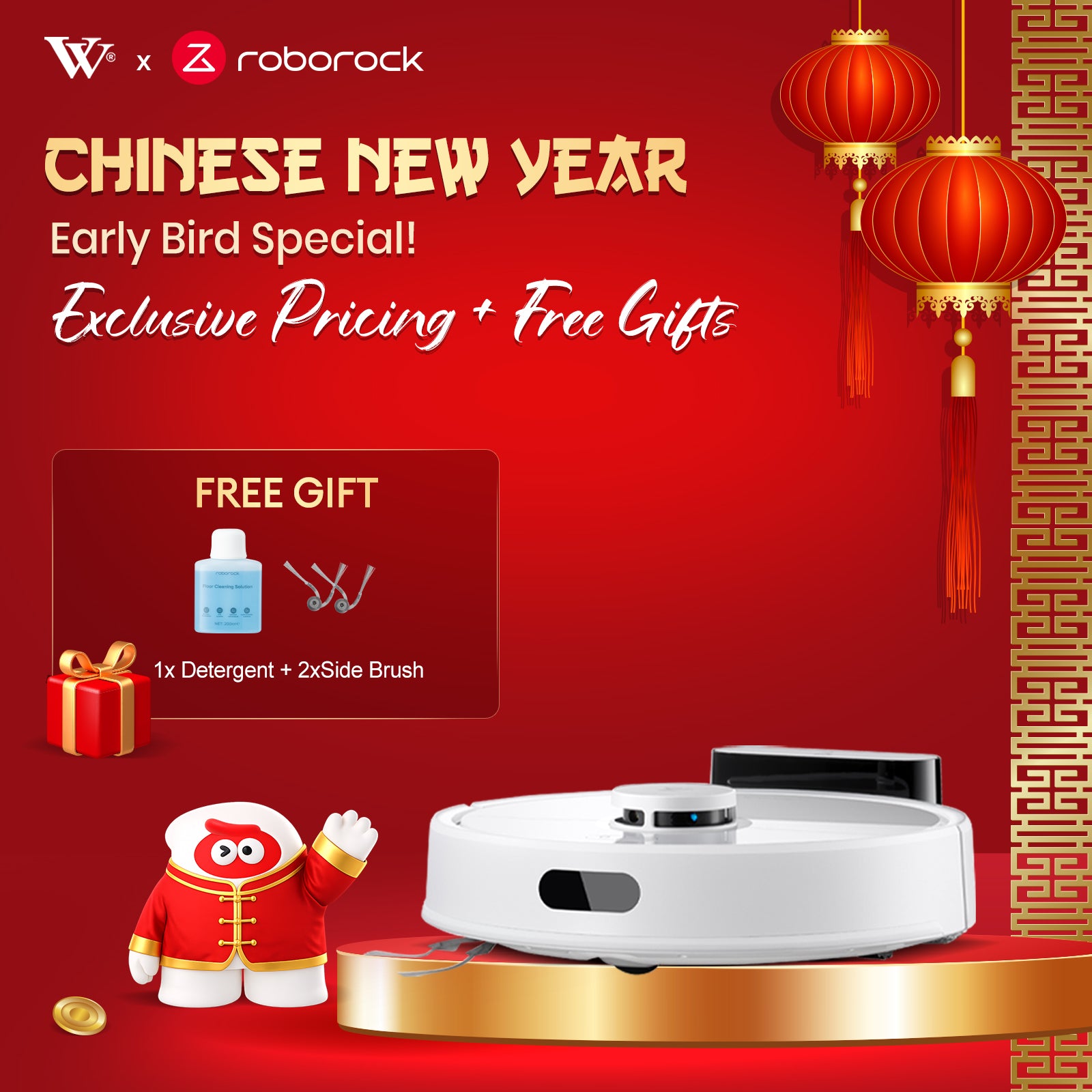 Roborock Q7 TF EU 2Pin White/Black