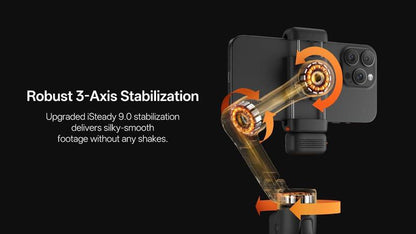 Hohem iSteady V3 Ultra 3-Axis Palm Smartphone Gimbal AI Visual Tracking w/ Selfie Stick