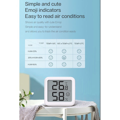 Miiiw Mute Temperature Humidity Clock Digital Hygrometer Alarm Clock Indoor Thermometer Humidity Monitor Home