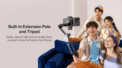 Hohem iSteady V3 Ultra 3-Axis Palm Smartphone Gimbal AI Visual Tracking w/ Selfie Stick