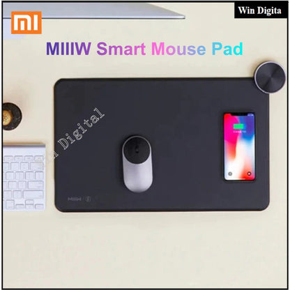 MIIIW Mouse Pad Smart Qi Standard Support Mi Mix2S Wireless Charging Mousepad ABS Mouse Mat RGB Mouse Pad
