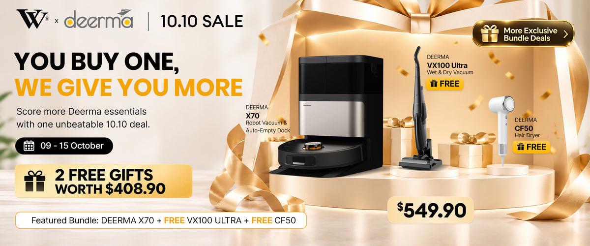 Deerma 10.10 exclusive bundles with free gifts, 9–15 October 2026