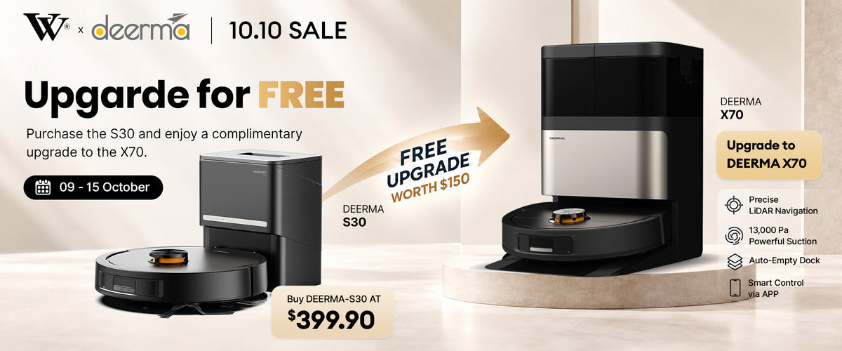 Deerma 10.10 sale: buy S30 at $399.90 and receive a free upgrade to X70, 9–15 October 2026