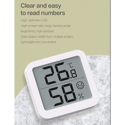Miiiw Mute Temperature Humidity Clock Digital Hygrometer Alarm Clock Indoor Thermometer Humidity Monitor Home