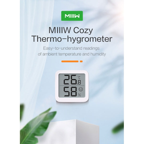 Miiiw Mute Temperature Humidity Clock Digital Hygrometer Alarm Clock Indoor Thermometer Humidity Monitor Home