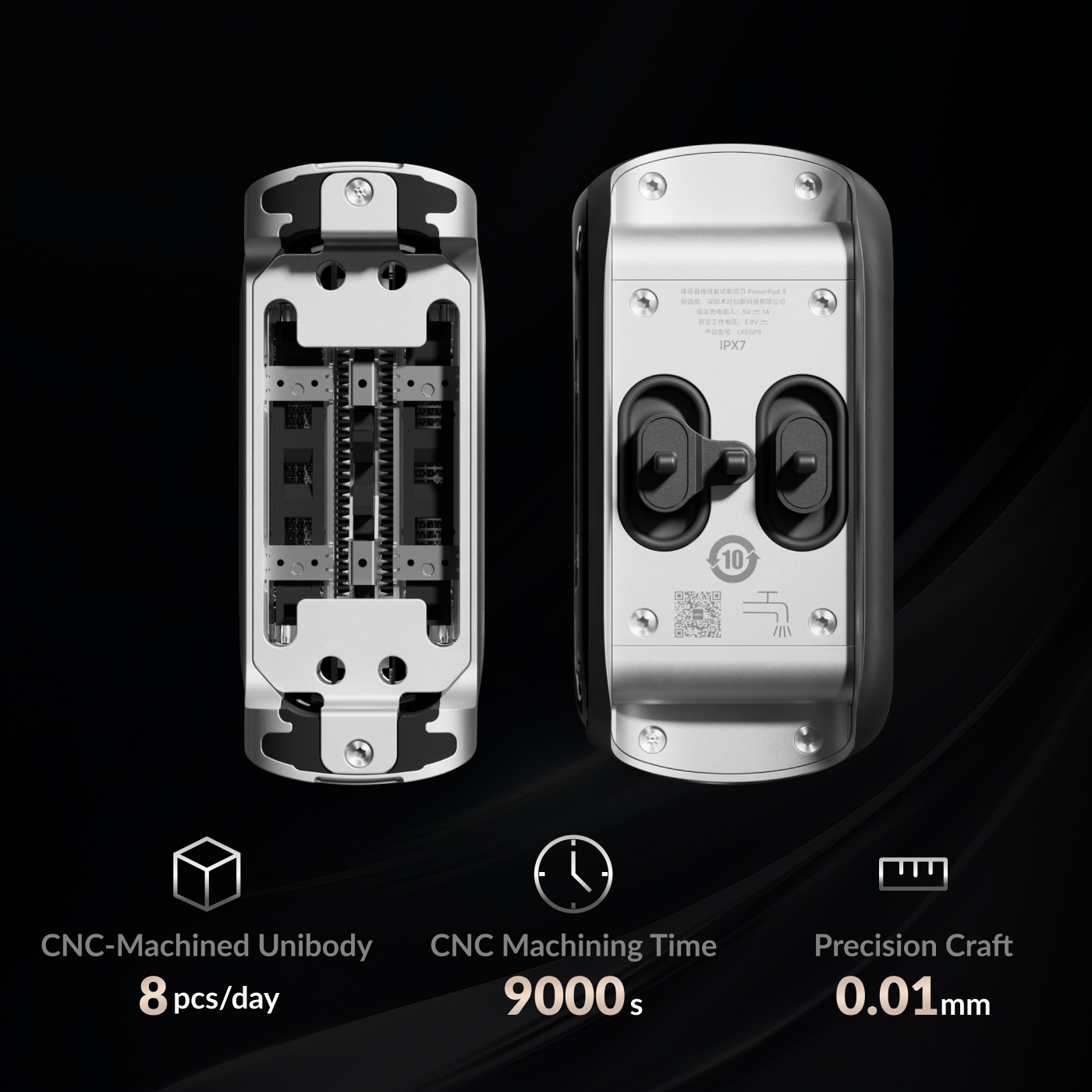 Laifen P3 Pro 3-Blade Electric Shaver with Linear Motor