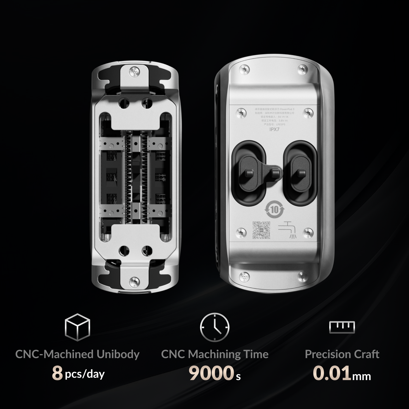 Laifen P3 Pro 3-Blade Electric Shaver with Linear Motor