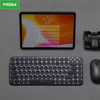 Youpin MIIIW Mini Bluetooth Dual Mode Keyboard 85 Keys 2.4GHz Multi System Wireless Keyboard For Computer Laptop Tablet