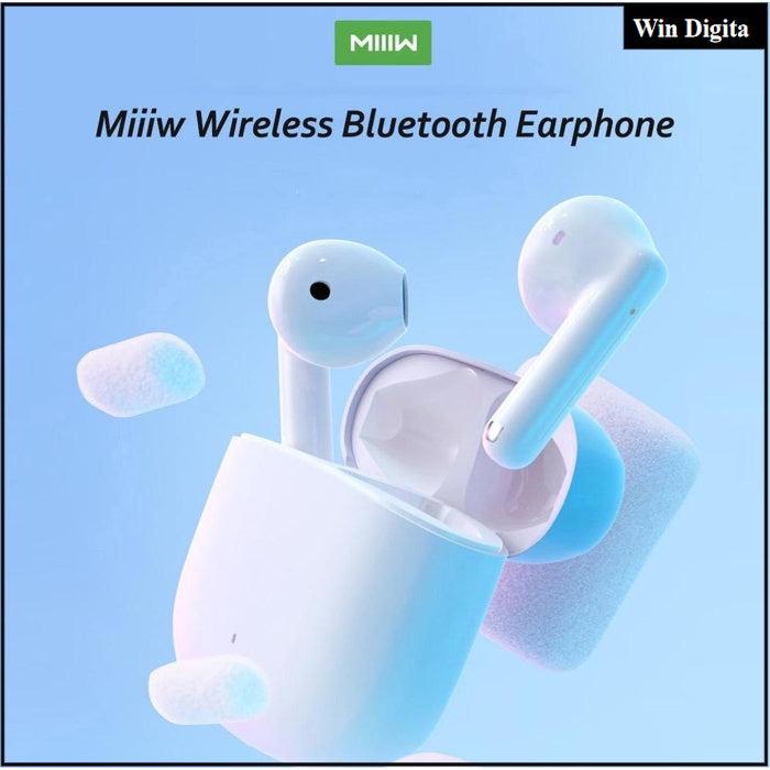 MiiiW TWS Earphones Marshmallow Bluetooth headset Compatible White Ultra-small Body Comfortable In-ear 13mm Large Dynami