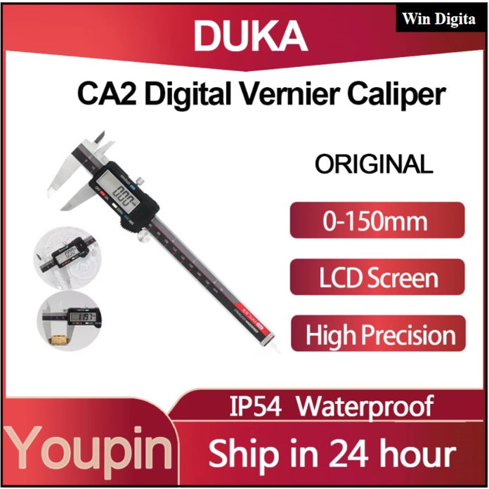DUKA CA2 Digital Vernier Caliper Waterproof Stainless Steel Electronic Measurement 0-150mm Measuring Tool Measuri