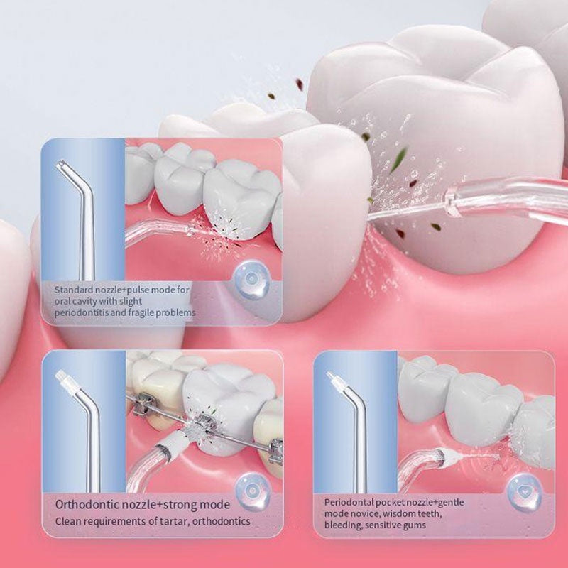 Showsee Portable Oral Irrigator Water Flosser USB Rechargeable 180ml Water Tank Waterproof Teeth Oral Flusher Tooth