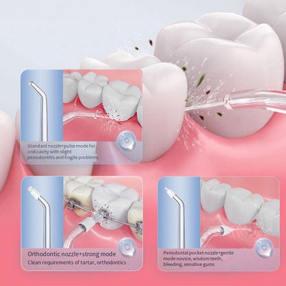 Showsee Portable Oral Irrigator Water Flosser USB Rechargeable 180ml Water Tank Waterproof Teeth Oral Flusher Tooth