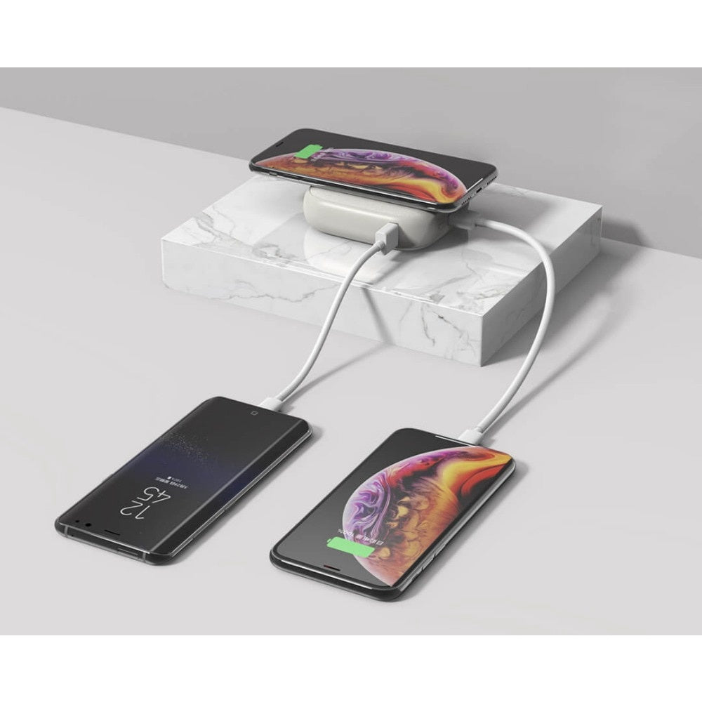 Youpin SOLOVE 10000mAh Wireless Power Bank Dual USB  For iPhone USB QI Wireless Charger