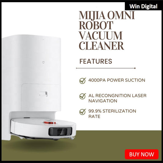 MIJIA Omni Robot Vacuum Cleaners Mop Self Cleaning Washing Mop Smart Base Auto Empty Dock Dirt Disposal Dust Collection