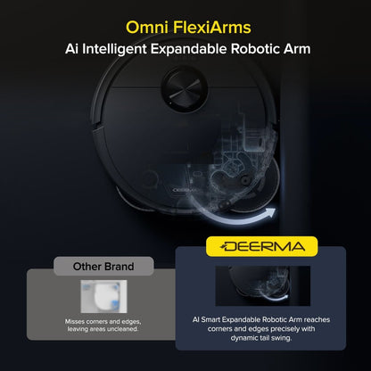 Deerma X70 Smart Vacuum Robot | Dual Brushes | 13000Pa Suction | All-in-One Base | 75°C Hot Air Dry Function