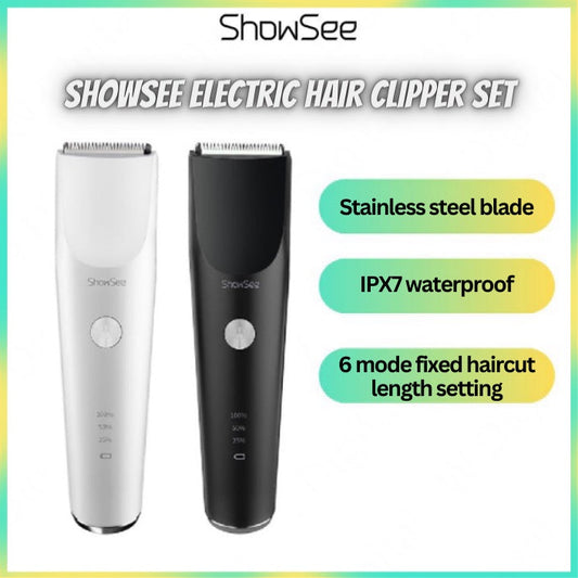 Showsee Electric Barber Slide Cover Positioning 6th Gear Length Waterproof 700mAh Battery Portable Wireless Hair