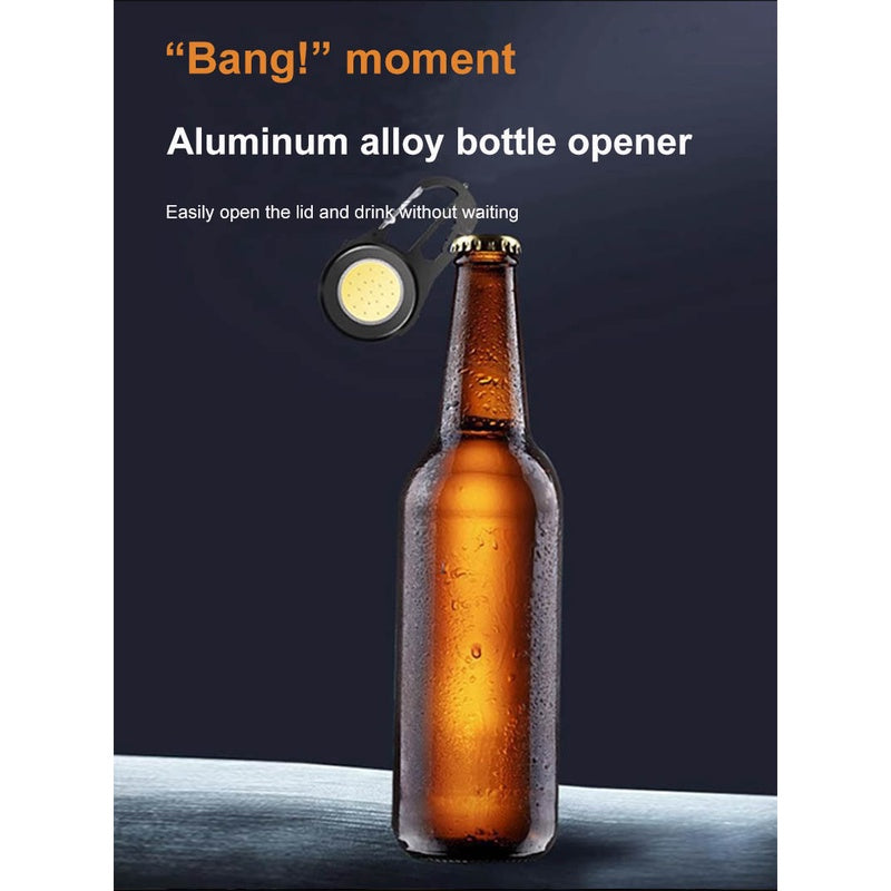 MIWAING 6 in 1 Multifunctional Portable Flashlight Aluminum-alloy Frame Rotatable High-Brightness Bottle Opener Multiple