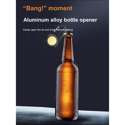 MIWAING 6 in 1 Multifunctional Portable Flashlight Aluminum-alloy Frame Rotatable High-Brightness Bottle Opener Multiple