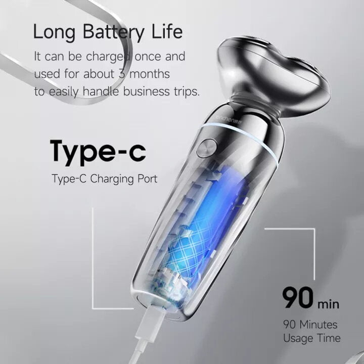 Enchen X7 Electric Shaver 3D Floating Shavers Beard Trimmer IPX7 waterproof ENCHEN USB Type-C Rechargeable X7