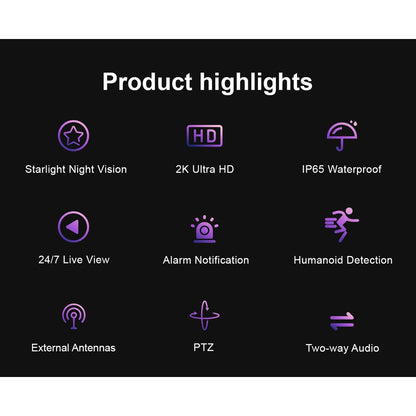 Xiaovv PTZ 4G Camera Outdoor CCTV 2K Camera Human Detection IP65 Waterproof 2-way Intercom 4G CCTV 2K Camera Home Camera