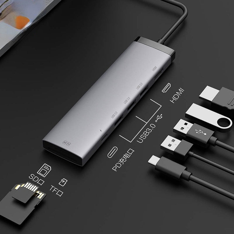 Youpin MIIIW 7 In 1 /5 In 1 USB-C Hub Docking Station Adapter HDMI PD3.0 Power Delivery 3 * USB 3.0 /SD